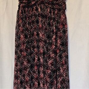Chic Black and Pink Women's Maxi Skirt